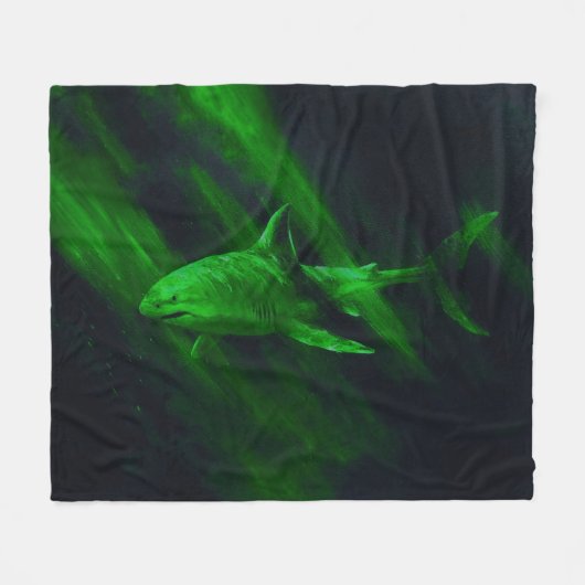 Haai Groen 50 x 60 fleece deken (Voorkant (Horizontaal))