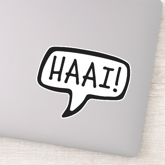 HAAI! Hallo, Hallo, informele groet in het Afrikaa Sticker (Detail)