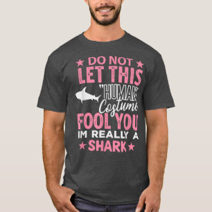 Haai Halloween Menselijk Kostuum Ik ben echt Haai T-shirt