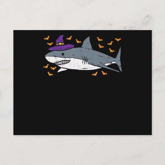 Haai Heks Grappig Dier Halloween Uitnodiging Briefkaart (Voorkant)
