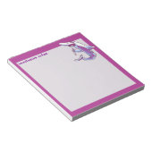 haai houdt potlood grappige cartoon aanpasbaar notitieblok (Schuin)