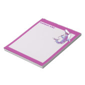 haai houdt potlood grappige cartoon aanpasbaar notitieblok (Linkerzijde)