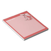 haai houdt potlood grappige cartoon aanpasbaar notitieblok (Schuin)