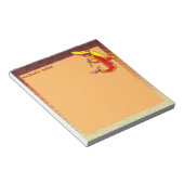 haai houdt potlood grappige cartoon aanpasbaar notitieblok (Schuin)