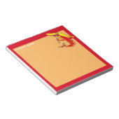 haai houdt potlood grappige cartoon aanpasbaar notitieblok (Schuin)