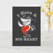 Haai Ik Heb Een Groot Hart Valentijnsdag Liefde T- Kaart (Gele Bloem)