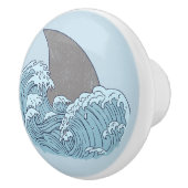 Haai illustratie keramische knop (Rechts)