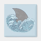 Haai illustratie magneet (Voorkant)