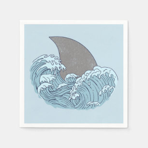 Haai illustratie servet
