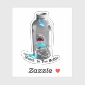 Haai in de fles sticker (Vel)