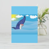 haai in de oceaan kaart (Staand voorkant)