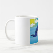 haai in de oceaan koffiemok (Links)