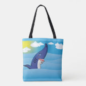 haai in de oceaan tote bag (Achterkant)