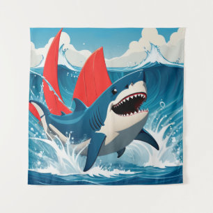 Haai in de Oceaan Wandkleed