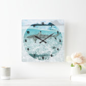 Haai in de wateren vierkante klok (Huis)