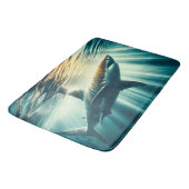 Haai in het diepblauwe zee & zonlicht badmat (Gekanteld)