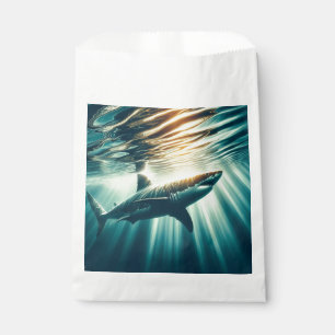 Haai in het diepblauwe zee & zonlicht bedankzakje
