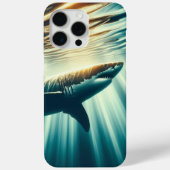 Haai in het diepblauwe zee & zonlicht Case-Mate iPhone case (Achterkant)