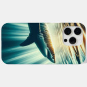 Haai in het diepblauwe zee & zonlicht Case-Mate iPhone case (Achterkant (horizontaal))
