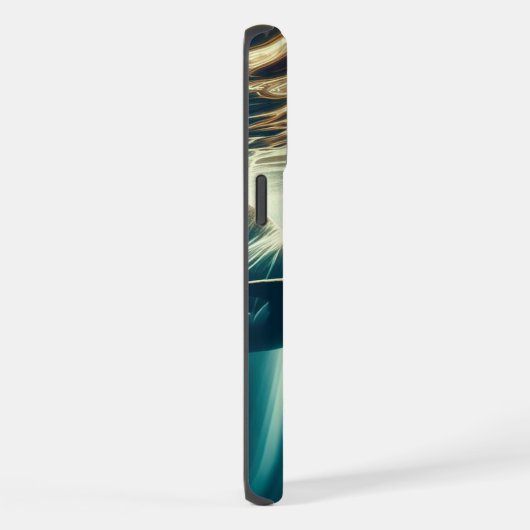 Haai in het diepblauwe zee & zonlicht iPhone hoesje (Rechterkant)