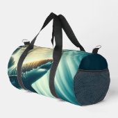 Haai in het diepblauwe zee & zonlicht plunjezak (Rechterhoek)