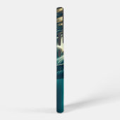 Haai in het diepblauwe zee & zonlicht samsung galaxy hoesje (Rechterkant)