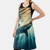 Haai in het diepblauwe zee & zonlicht schort (Insitu)