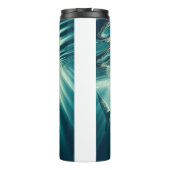 Haai in het diepblauwe zee & zonlicht thermosbeker (Achterkant)