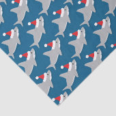 Haai in Santa Hat Kerst Vakantie Weefsel Papier (Detail)