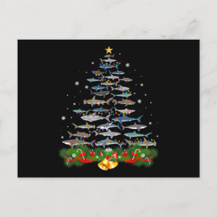 Haai Kerstboom Haai Liefhebbers Cadeaus Mannen Vro Aankondigingskaart