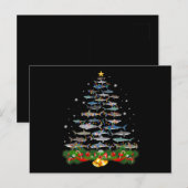 Haai Kerstboom Haaienliefhebbers Cadeaus Aankondigingskaart (Voorkant / Achterkant)