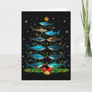 Haai Kerstboom Ornament Grappige Haaienliefhebbers Kaart