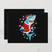 Haai Kerstcadeau Kerstman Cadeaus Aankondigingskaart (Voorkant / Achterkant)