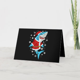 Haai Kerstcadeau Kerstman Cadeaus Feestdagen Kaart