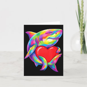 Haai Knuffel Valentijnshart Kleur Critters Regenbo Kaart