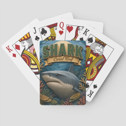 Haai Koraalrif POPCUT Pokerkaarten (Achterkant)