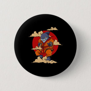 Haai Kung Fu Karate Vechtkunst Kickboksen Jiu-j Ronde Button 5,7 Cm