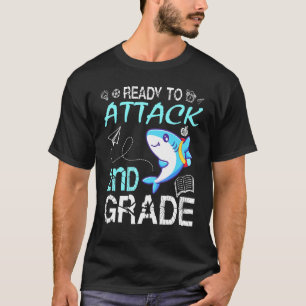 haai leraar student terug school klaar om aan te v t-shirt