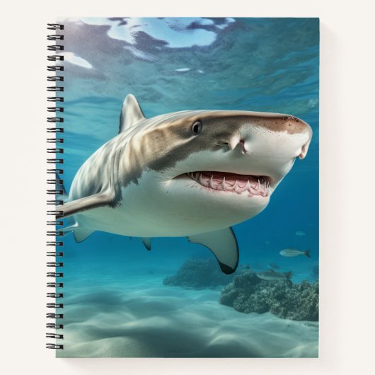 Haai Marine Dier Blue Ocean Deep Zee Notitieboek (Voorkant)