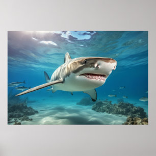 Haai Marine Dier Blue Ocean Deep Zee Poster