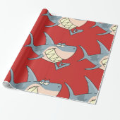 Haai met behulp van een tandenstoker Glossy inpakp Cadeaupapier (Uitgerold)