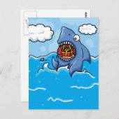 Haai met Cadeau Briefkaart (Voorkant / Achterkant)
