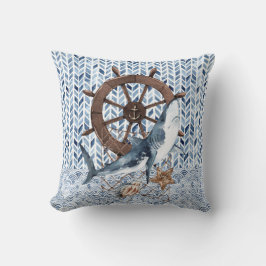 Haai met een stuurwiel en visnet kussen