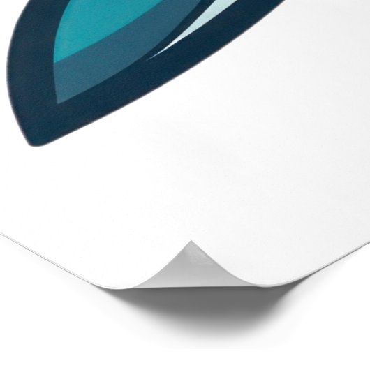 Haai met open mond poster (Hoek)