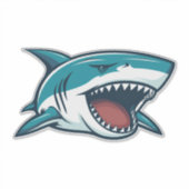 Haai met open mond sticker (Voorkant)