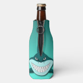 Haai met verloop achtergrond flesjeskoeler (Fles Achterkant)