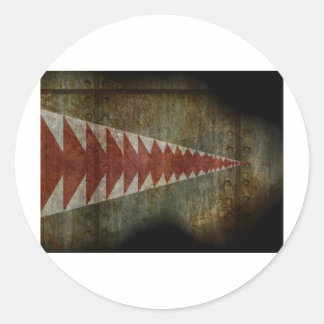 Haai mondtextuur ronde sticker