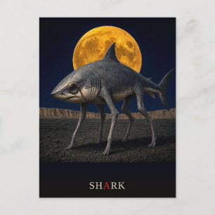Haai Monocle gotische Surrealist Briefkaart