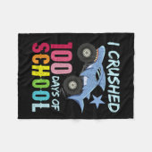 haai monster vrachtwagen 100 dagen van school kled fleece deken (Voorkant (Horizontaal))