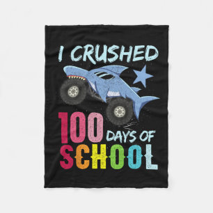 haai monster vrachtwagen 100 dagen van school kled fleece deken